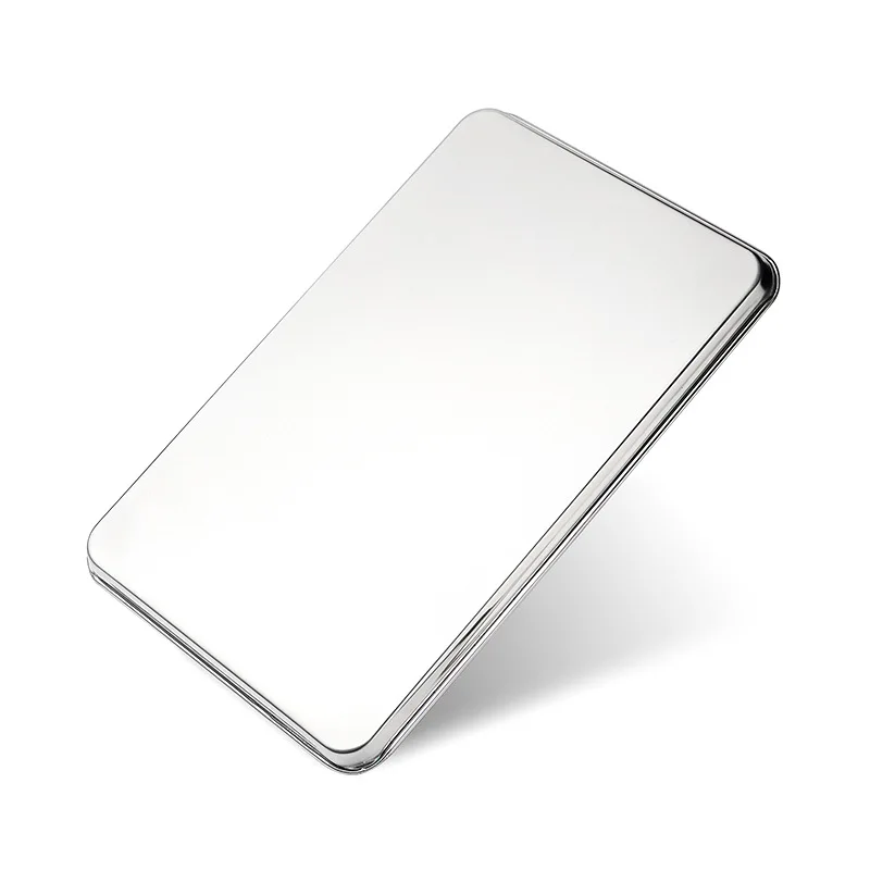 Stainless Steel Rectangle Storage Baking Tray Plates for Food Bread Container Steamed Sausage Dishes Tableware Kitchen Organizer