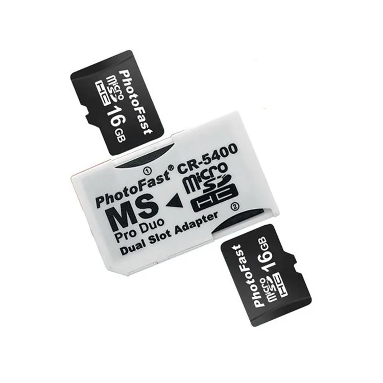 CR5400 lettore di schede doppio photfast CR5400 adattatore a doppio Slot Micro SD TF Card a MS Memory Stick Pro Duo Adapter