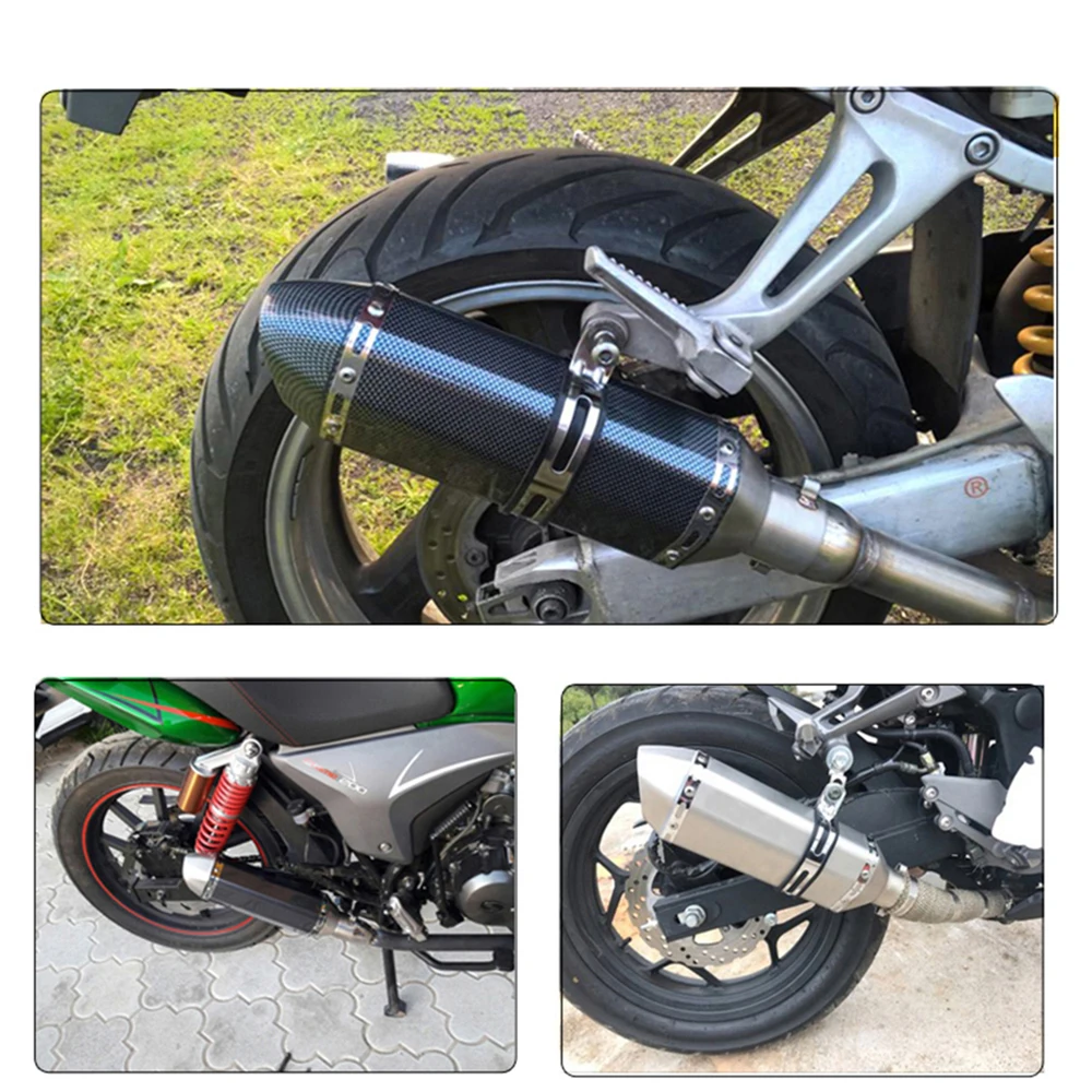 36 〜 51 ミリメートルユニバーサルオートバイ akrapovic 排気マフラーエスケープスリップパイプにフィットバイクスクーター ATV ダートバイク原付