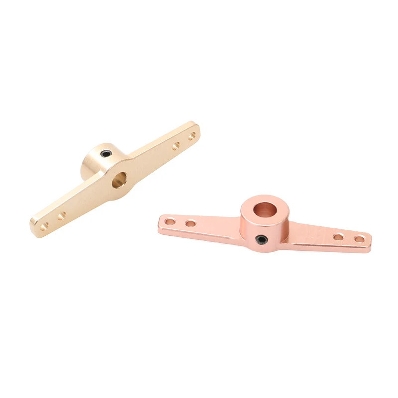 2PCS 3mm/4mm/5mm Landing Gear Steering Servo Arm Horn Aluminum Single/Dual Rocker Arms for RC Fixed Wing Drone/Boat Rudder Parts