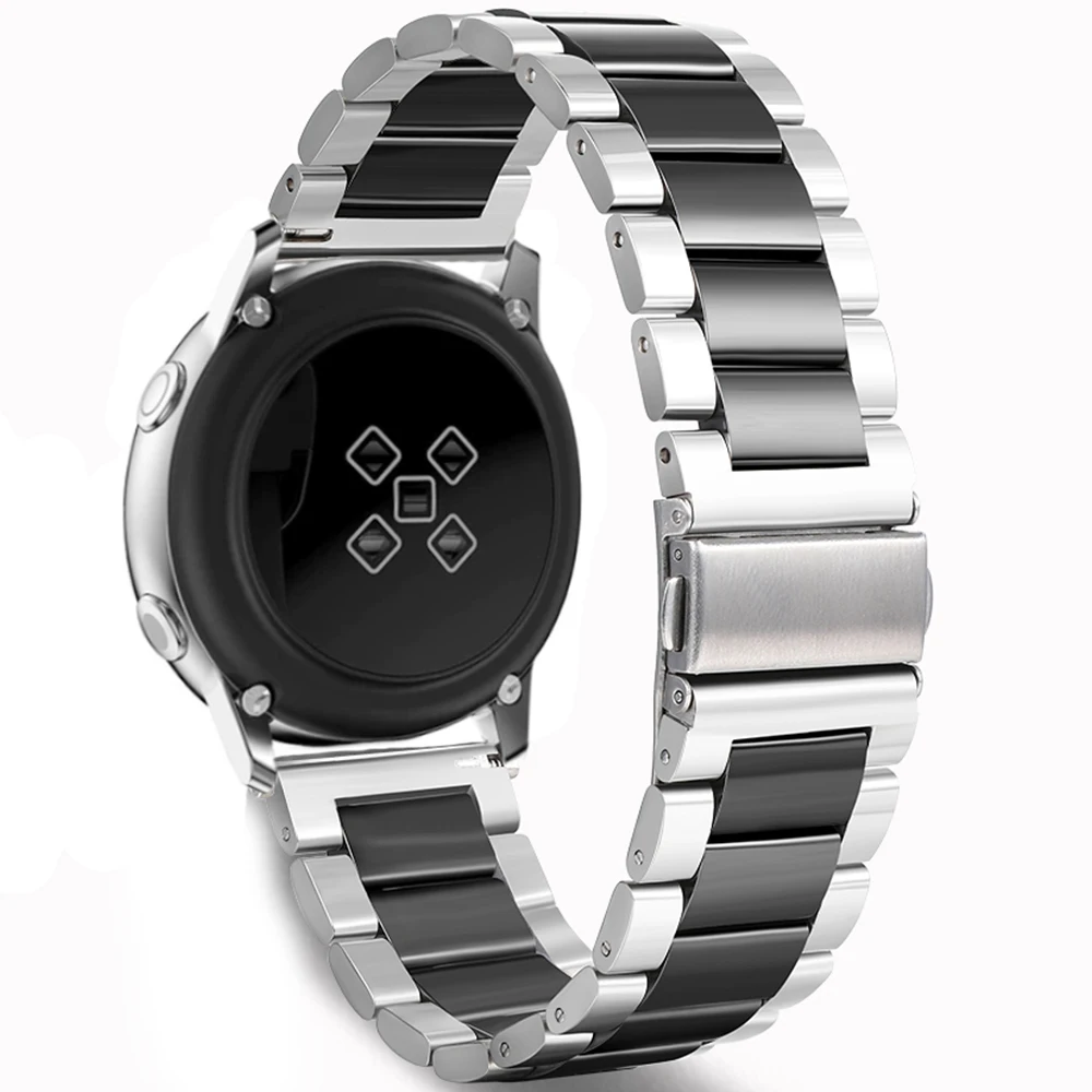 Compatible  Samsung Gear S3 Galaxy Watch 46mm ceramics Band strap 22mm Stainless Steel  Replacement Link  Ticwatch 1/ Pro strap