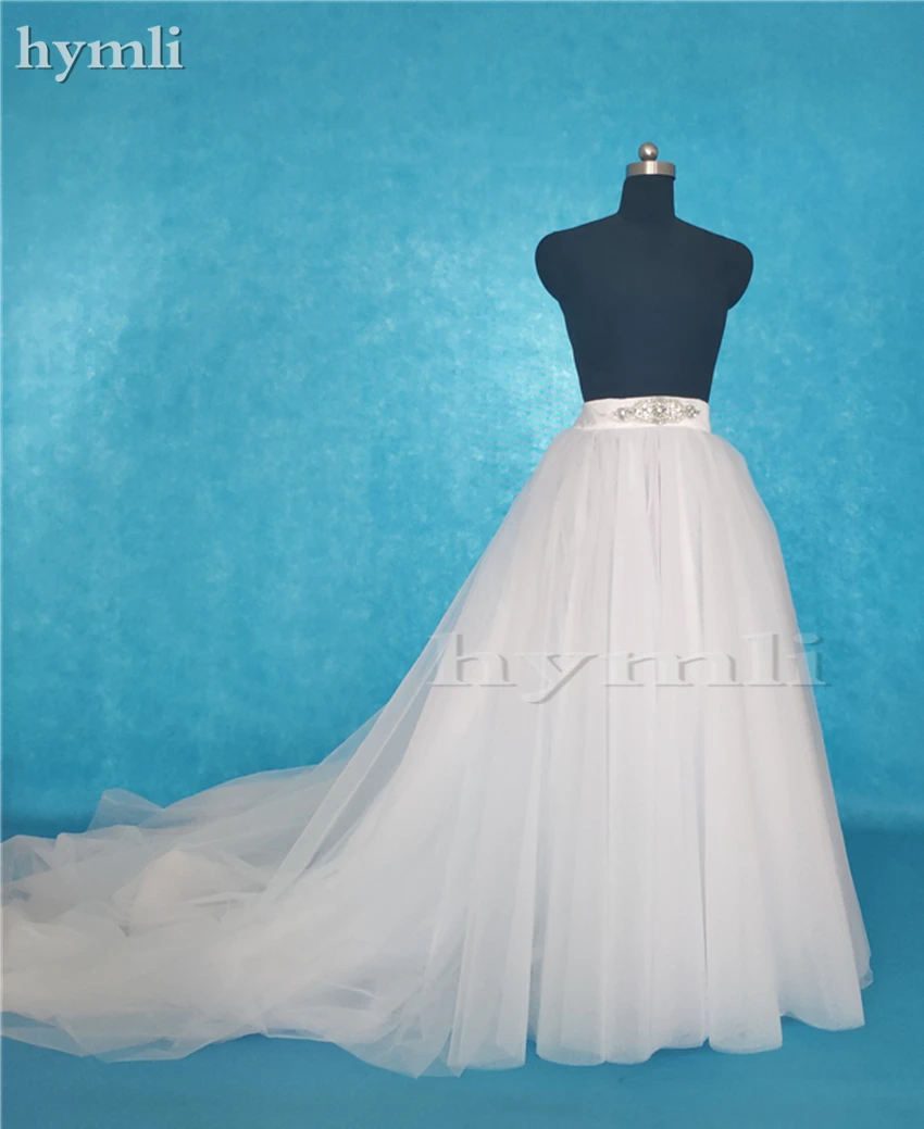 Jupe de bal de mariée en Tulle, jupe de Train de mariée, jupe de mariage détachable