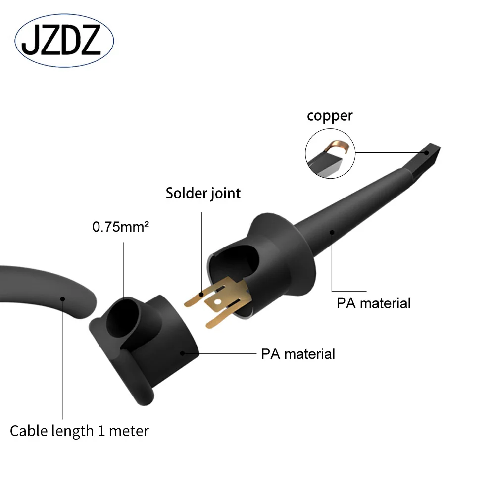 JZDZ-Clip Test Probe para Testes Eletrônicos, Mini Grabber, Conector PA, Ferramentas DIY, Acessórios, JZDZ, 10Pcs, JZD30007