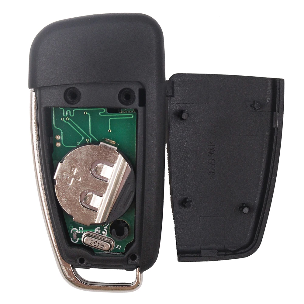 Keyecu 81996-1C300, 81996-1C630 433MHz ID46 Chip Upgraded Flip Remote Car Key Fob for Hyundai Getz Accent 2011 2010 2009 2008