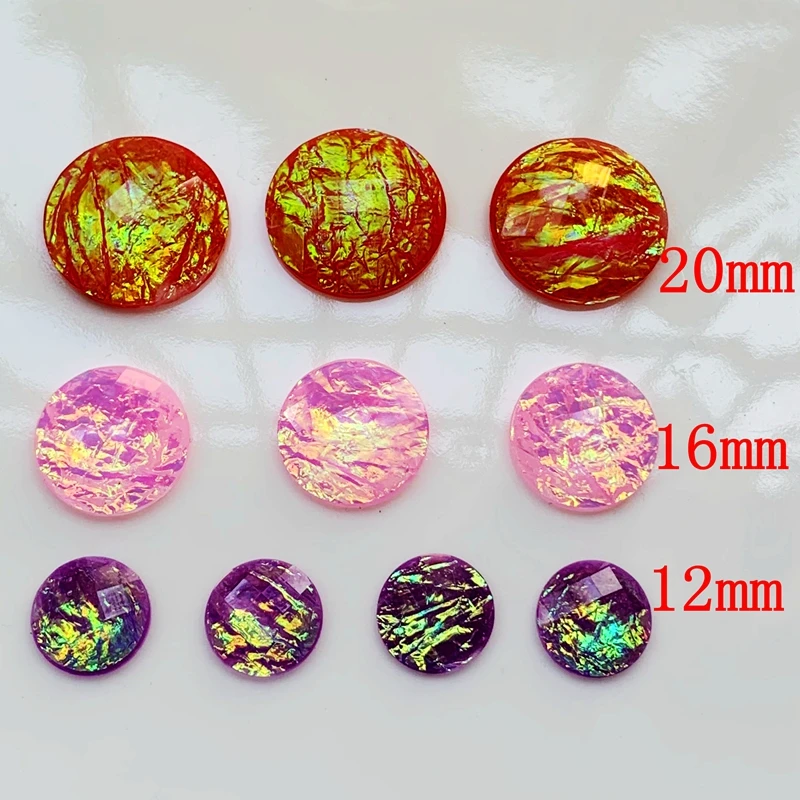 20mm/16mm/12mmAB round Rhinestone resin flat back DIY jewelry making accessories  pink ab rhinestones  scrapbooking