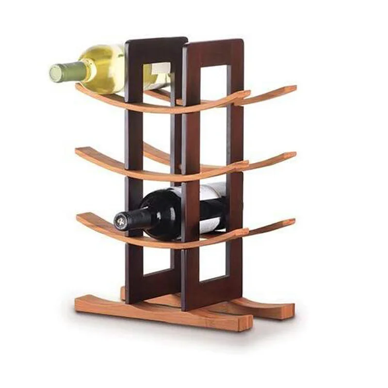 

12 Bottle Bar Wine Rack Wooden Bamboo Kitchen Dining Storage Liquor Holder Home Decor Countertop Wine Rack Holder Gift