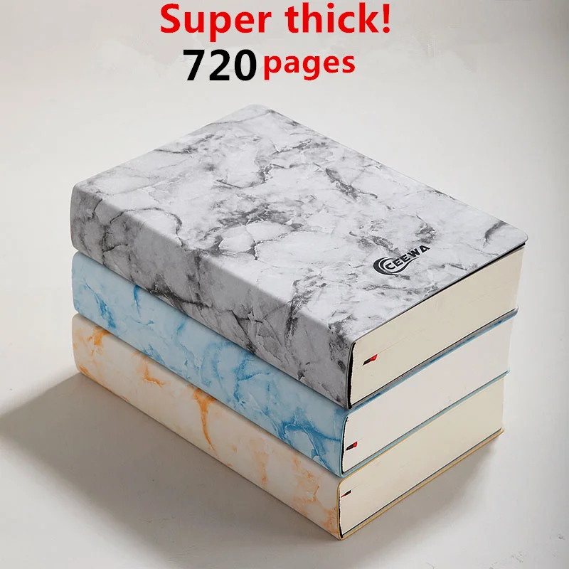 Super thick!720 Pages Ruled Notebook B6/A5 Daily Notebook Life Records Best for 1-2 Years Writing