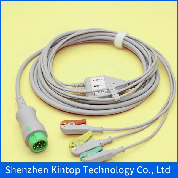 Compatible New High quality!3-lead ECG cable and leadwire connector for Mindray Patient ECG monitor