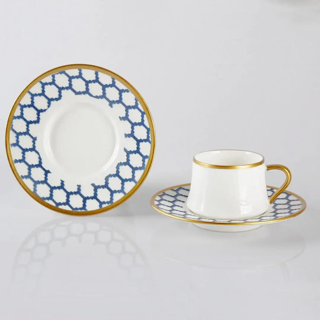 DOLBOVI Winterbach Blue Honeycomb 6'lı Porcelain coffee cup pad 11351 mug кружка coffee cup cup