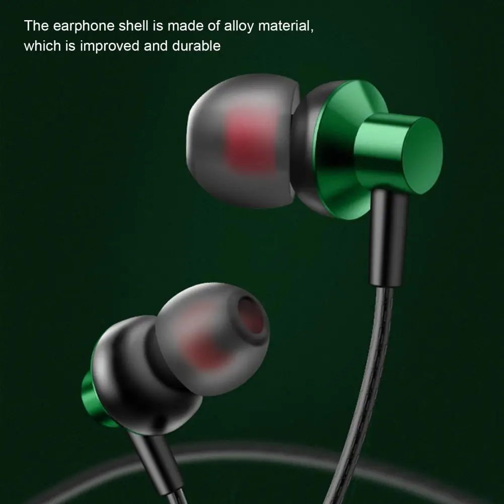 A03 1.2m 3.5mm Mega' Bass Wired Earphone HiFi Noise Reduction In-ear Wired Earphone with MIC for Music Recording Songs Earbuds