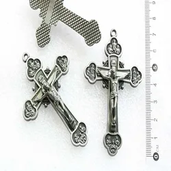 Classic Jesus Christ Cross Ornament Cross Charm Saint Benedict Crucifix Pattern Pendant Necklace Pendant