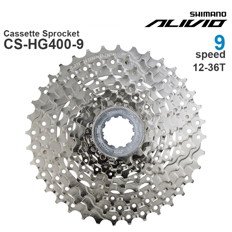 SHIMANO ALIVIO HG400 9v Cassette Sprocket 9-Speed - HYPERGLIDE - Trekking 11-25T 11-28T 11-32T 11-34T 11-36T 12-36T Original