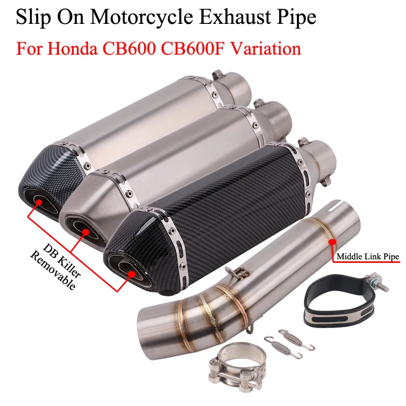 

For Honda CBF600N CB600 CB600F Variation Hornet 600 Motorcycle Exhaust Escape Modified Middle Link Pipe Muffler DB Killer