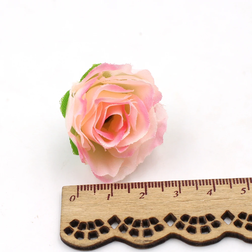 10/20/50pcs Christmas 3CM Rose Artificial Flowers Head for Wedding Decoration Fake Flower Party Christmas Home Decor Craft Gifts