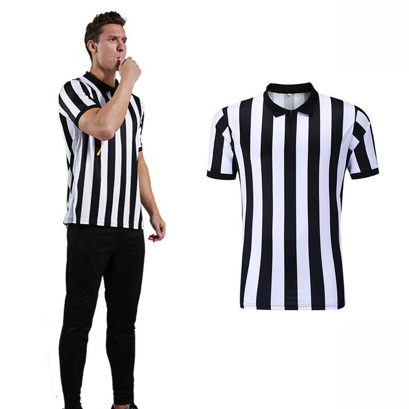 Shinestone Referee Shirt Men's Basketball Soccer Referee Jersey 100% Polyester Referee Uniform Adults Football Referee Uniform