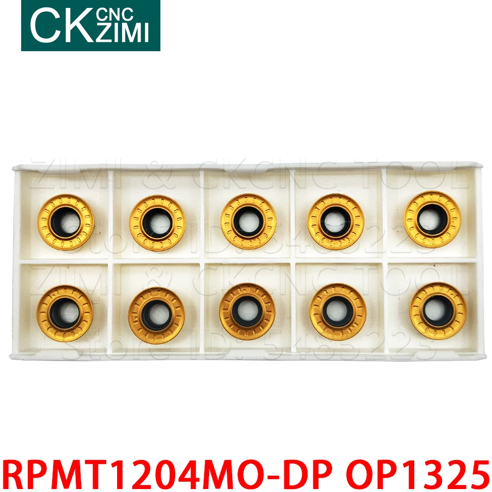 10P RPMT1204MO-DP OP1325 RPMT 1204MO DP كربيد إدراج طحن إدراج أدوات أدوات مخرطة معدنية باستخدام الحاسب الآلي قاطعة المطحنة إدراج