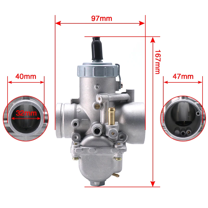 SCL Racing Motorcycle Carburetor with Adapter Repair Kit For Polaris Trail Blazer 250 1990-2006 Xplorer 250 2000-2002 4T Carb