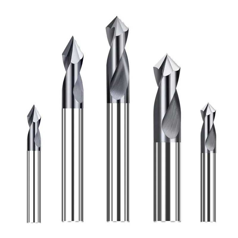 Imagem -06 - Cnc Router Bit Fresa Carbide End Mill Spot Drill Chanfro Start Location Center Bit 60 90 120 Graus 0520 mm