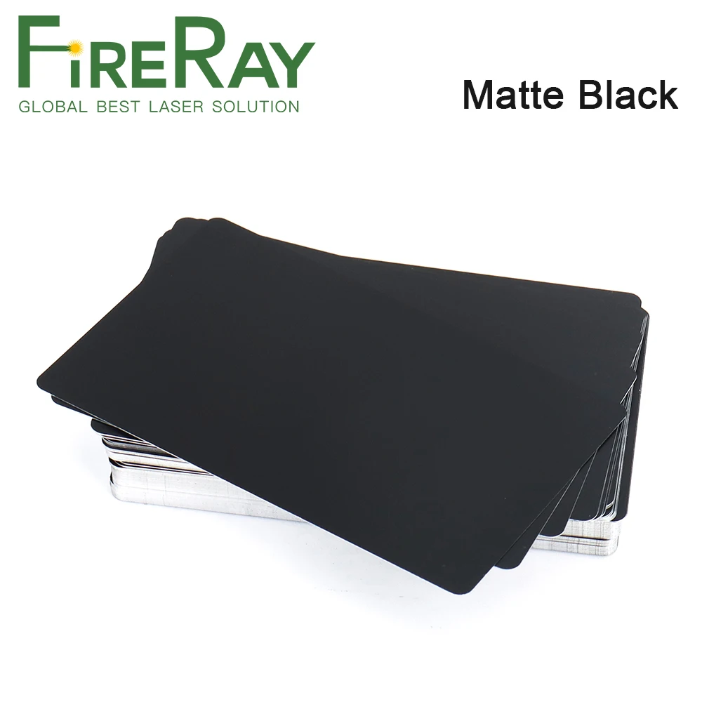 FireRay 50/100Pcs Thickness 0.2mm Business Name Cards Multicolor Aluminium Alloy Metal Sheet Testing for Laser Marking Machine