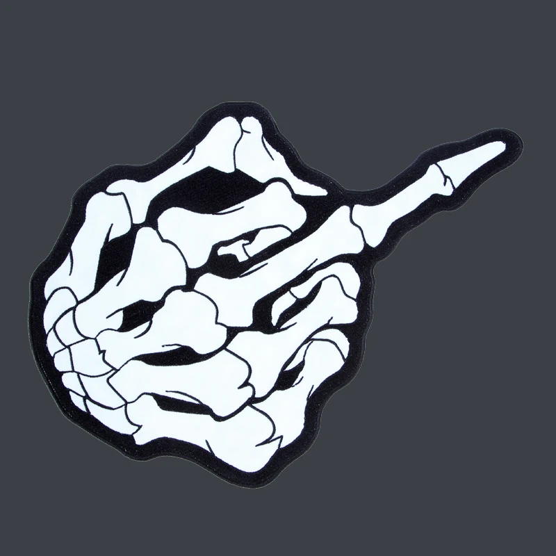 13 inches 22*33 cm Middle finger large Embroidery Patches cloth Personality accessories jacket back Motorcycle Bike sew On