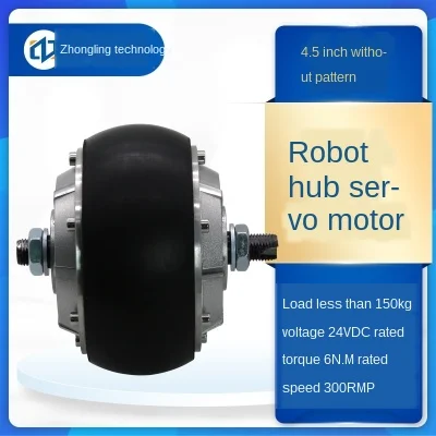 4.5 inch robot hub servo motor DC 24V-48V drive agv car load built-in encoder ZLLG45ASM200+ZLAC706/CAN/8015