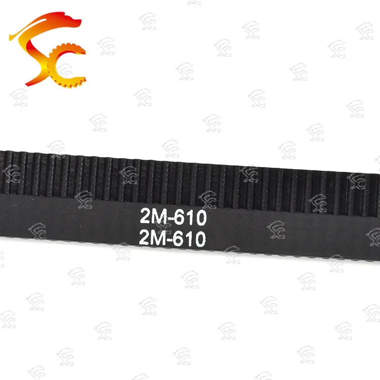 2pcs 2GT-610-6.5mm belt closed loop rubber 2GT-610-6.5mm timing belt Teeth 305  Length 610mm width 6.5mm for 3D printer