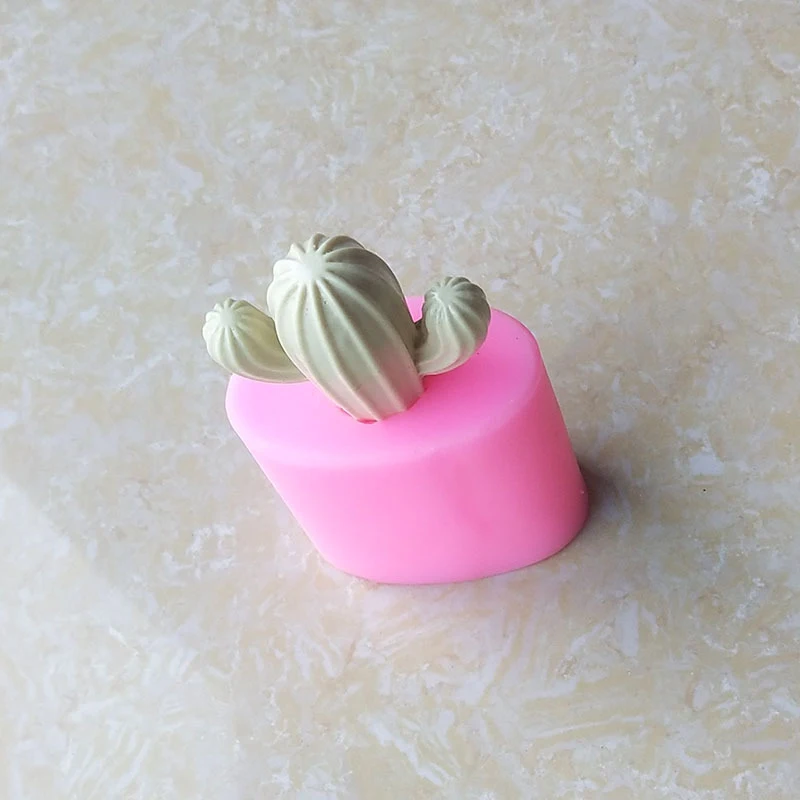 3D Cactus profumato stampo per candele in Silicone fai da te Mini ornamenti per piante gesso sapone stampo in Silicone decorazioni per la casa