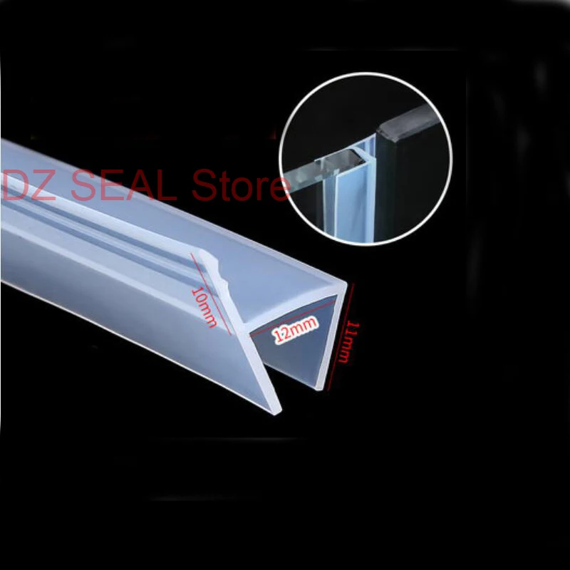 

3 meters h shape silicone rubber bath shower door glass sealing strip weatherstrip for 12mm glass