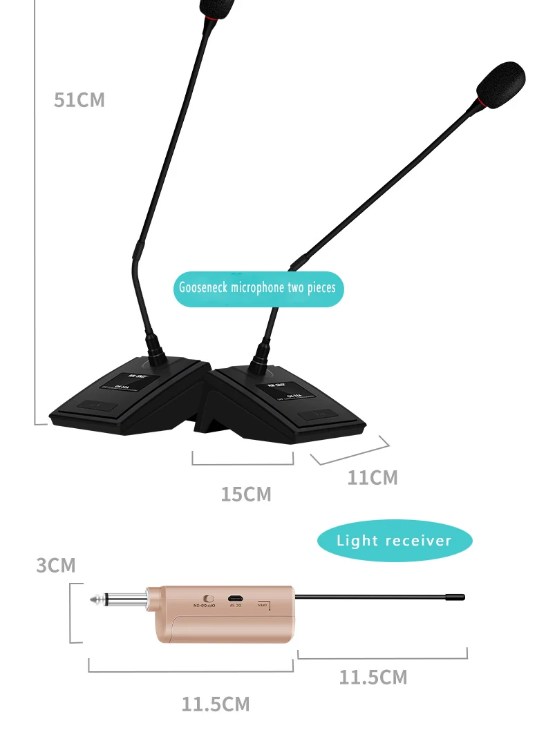 Wireless Conference System Audio Broadcast Desktop Adjustable Goose Neck Special Microphone