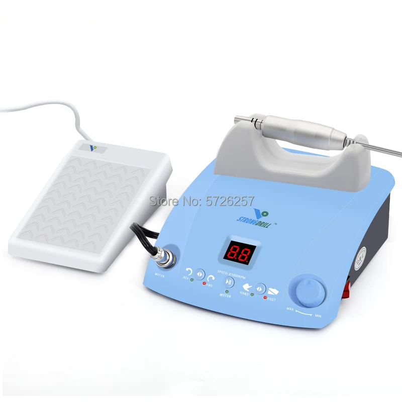 50,000 RPM Brushless E Type Motor,Dental Laboratory Polishing Kit QZ60 + W101E With Foot Pedal For Clinic