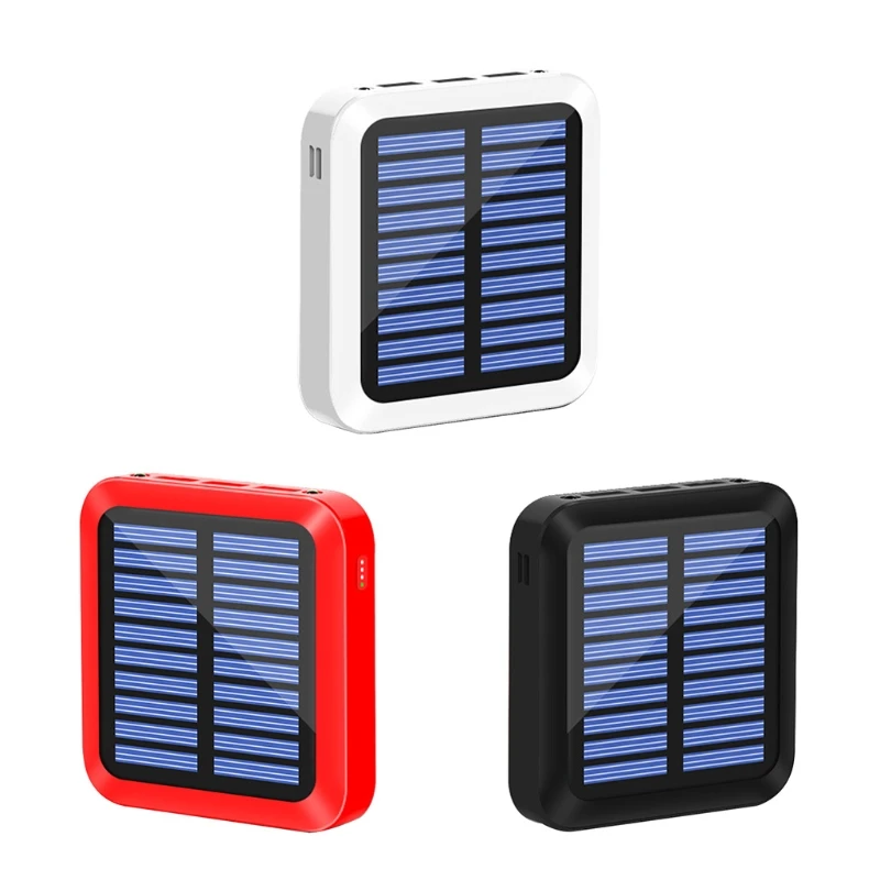 50JC 10000MAh Small Solar Portable External Backup Battery for Phone, Electronic Devices Easy to Install