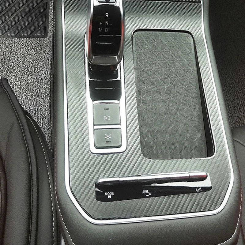 For Chery Tiggo 7 Pro 2023 2022 2021 Car Console Gearbox Panel Sticker Strips Carbon Fiber Film Garnish Interior Accessories