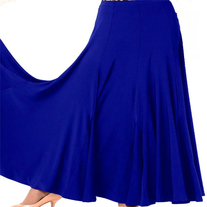 88CM Length Black/red/blue flamenco skirts ballroom dance skirts women\'s ballroom skirts standard waltz tango dance skirt