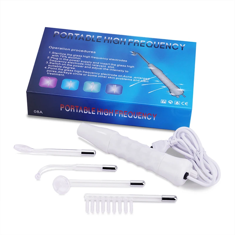 

High Frequency Electrode Glass Tube Electrotherapy Beauty Device Acne Anti-inflammatory Skin Tightening Wrinkle Remover Spa