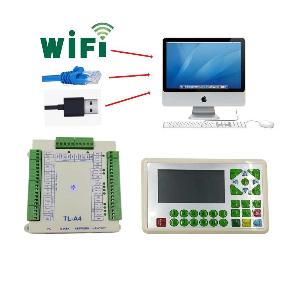 Topwisdom TL-403CB Replace By TL-A4  Co2 Laser Controller System For Laser Engraving And Cutting Machine