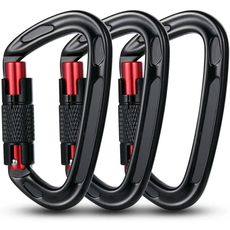 2pcs Carabiner Clip Durable Carabiner Keychain Carabeaner Hooks Bear the Weight of 24KN