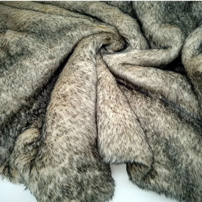 29x21cm Hair Tip Dyed Coffee Imitation Rabbit Fur Artificial Fur Plush Fabric For DIY Quilting Clothing Toy Accessories