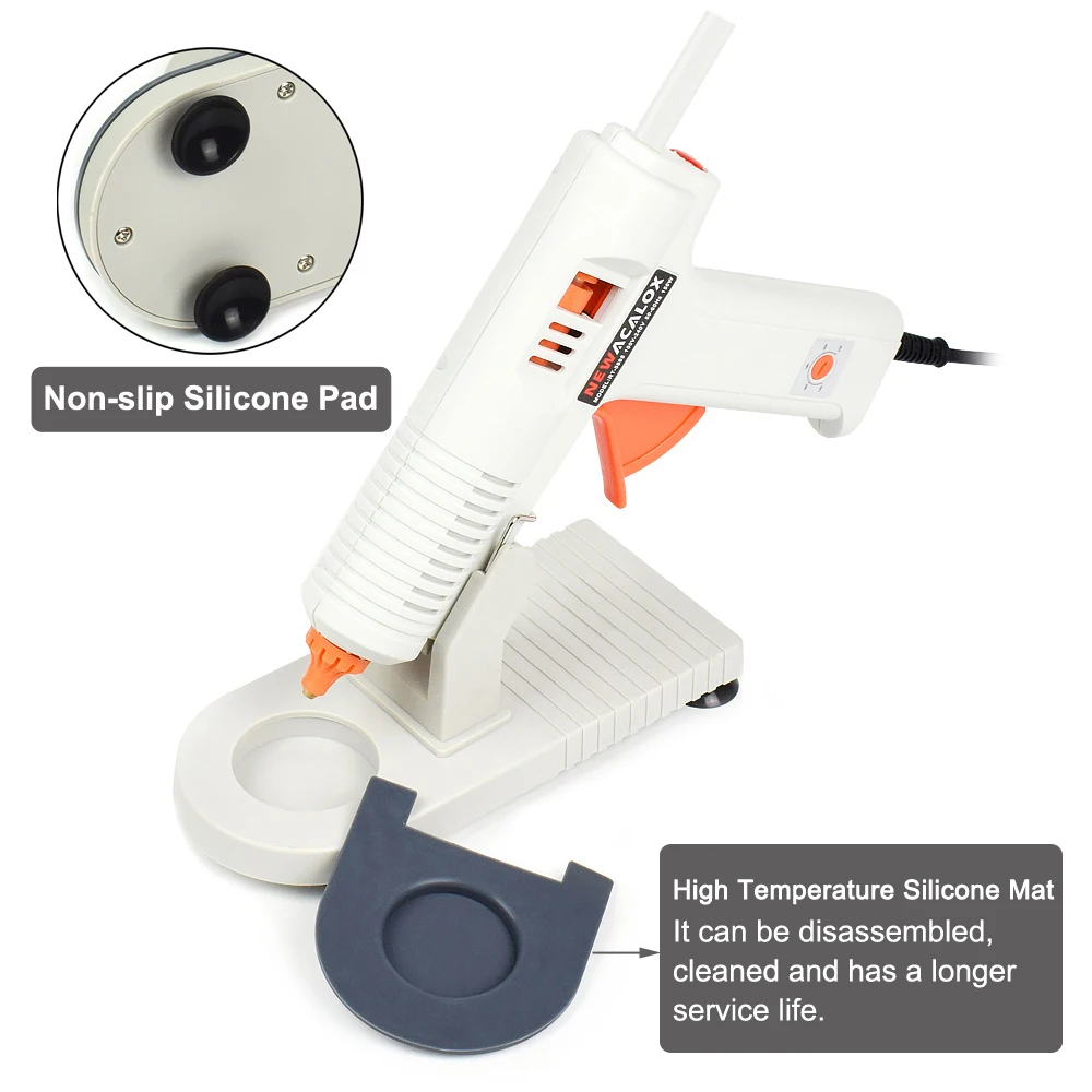 NEWACALOX 150W Hot Melt Glue Gun with Tempture Adjust Professional Grade Hot Glue Gun for Carpentry, Repairs & Remodeling EU/US