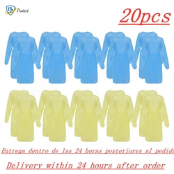 20PC Disposable Protective Coveralls Non-woven Isolation Clothing Universal Anti-Spitting Anti-Stain Nursing Gown Hazmat Suit A5