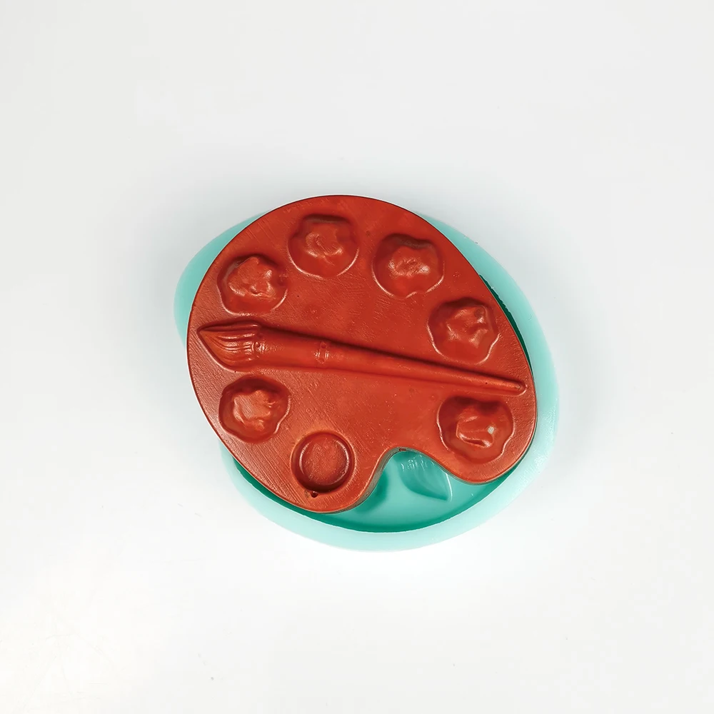 

QT0475 Silicone Moulds Soap Candles Painted Plate Soap Creative Paint Tray Soap DIY Clay Resin Moulds PRZY