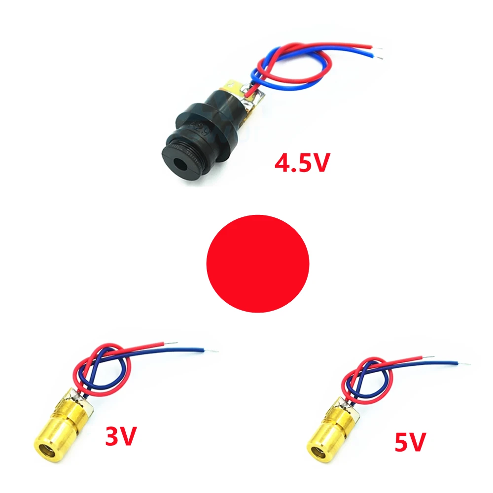 650nm 5mW Red Point / Line / Cross Laser Module Head Glass Lens Focusable Industrial Class