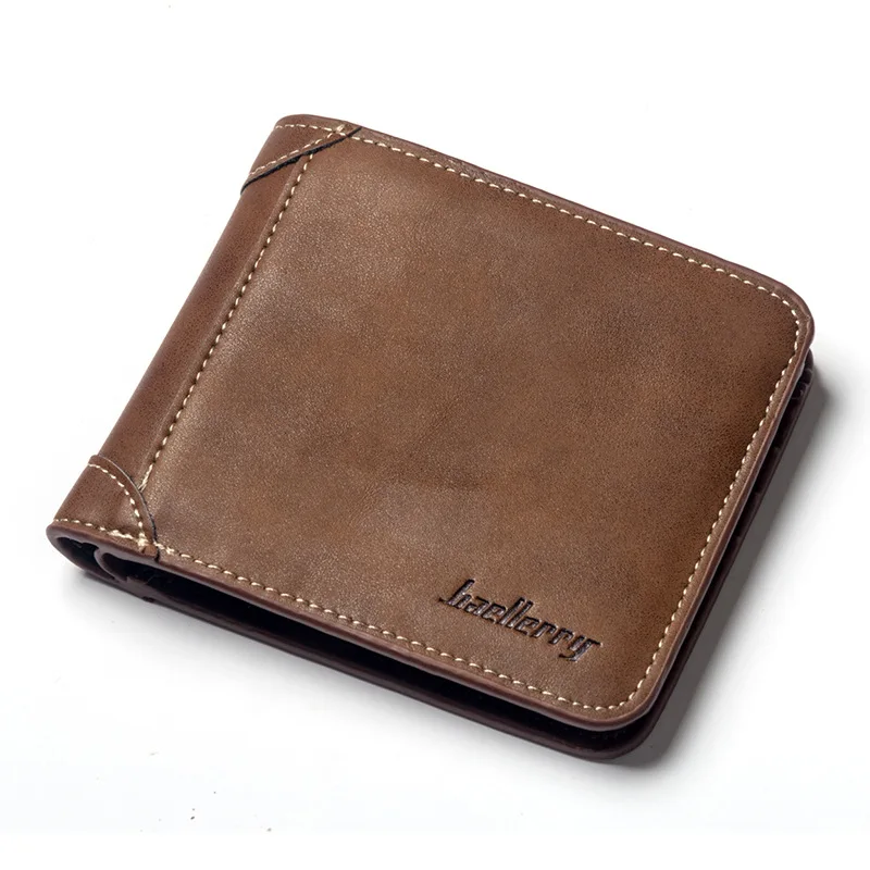 

Men's Short PU Leather Wallets Vintage Purse Multi-functional Clutch Card Coin Holder 6Z