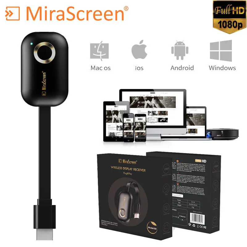 

HDMI-compatible Wireless tv stick Miracast Airplay DLNA 4K Wifi Receiver Dongle mirror Screen streamer Android IOS for YouTube