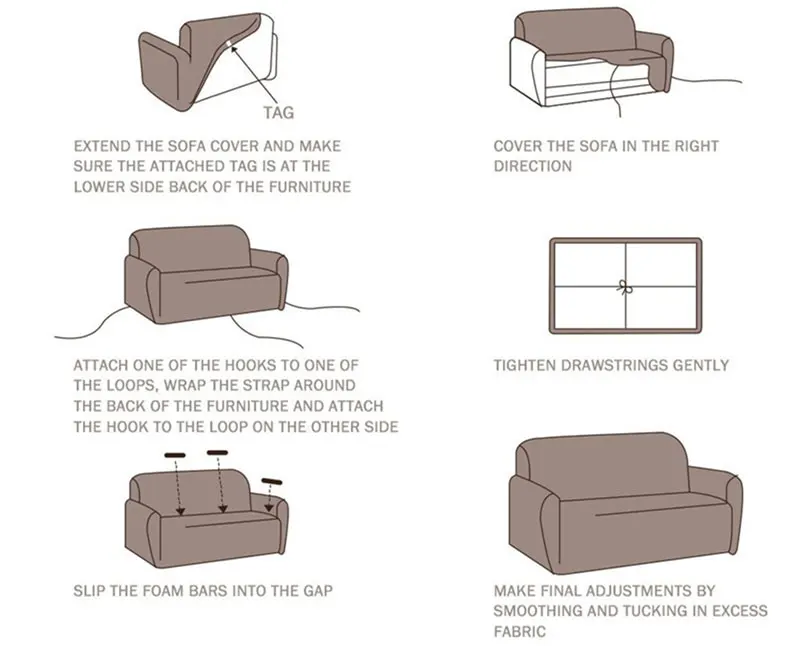 Stretch Sofa Cover Slipcovers Elastic All-inclusive Couch Case for Different Shape Sofa Loveseat Chair L-Style Sofa Case