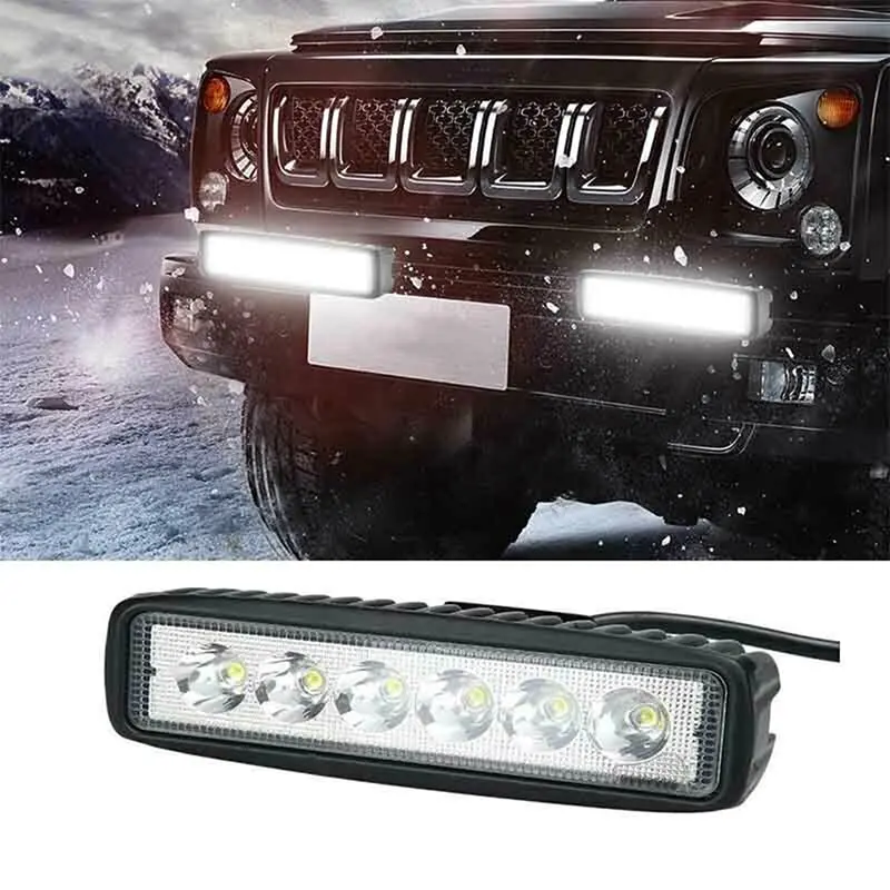 

1Pc 18W 6inch LED Work Light Bar Flood Lamp Offroad Driving Fog 4WD UTE SUV Truck