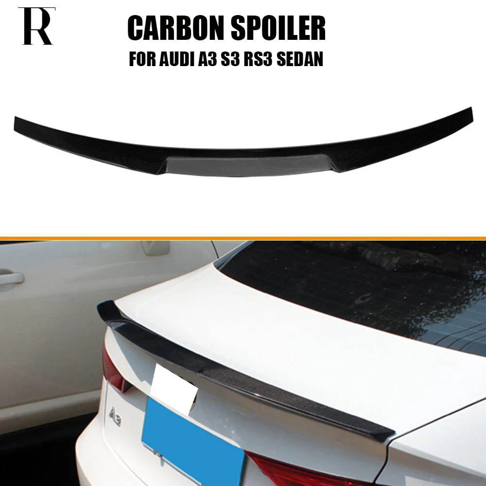 

M4 Style Carbon Fiber Rear Trunk Wing Spoiler for Audi A3 S3 RS3 Sedan 4 Door 2014 - 2019