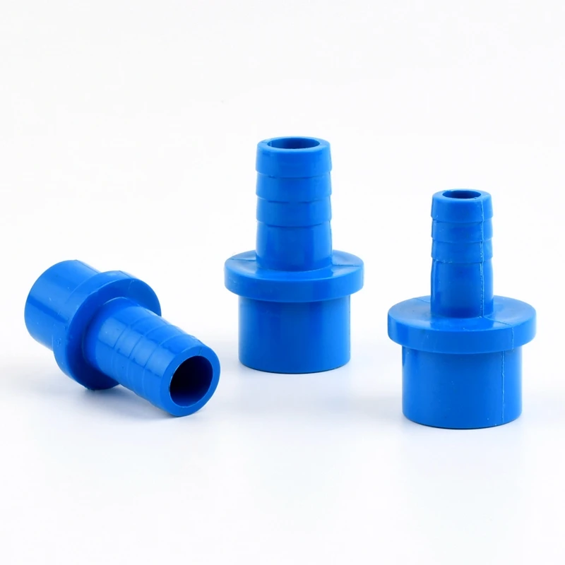 5-20Pcs 20mm 25mm to 5/8/10/12/14/16/18/20mm Blue PVC Hose Connector Garden Irrigation Fittings Hard Tube Plastic Pagoda Joint