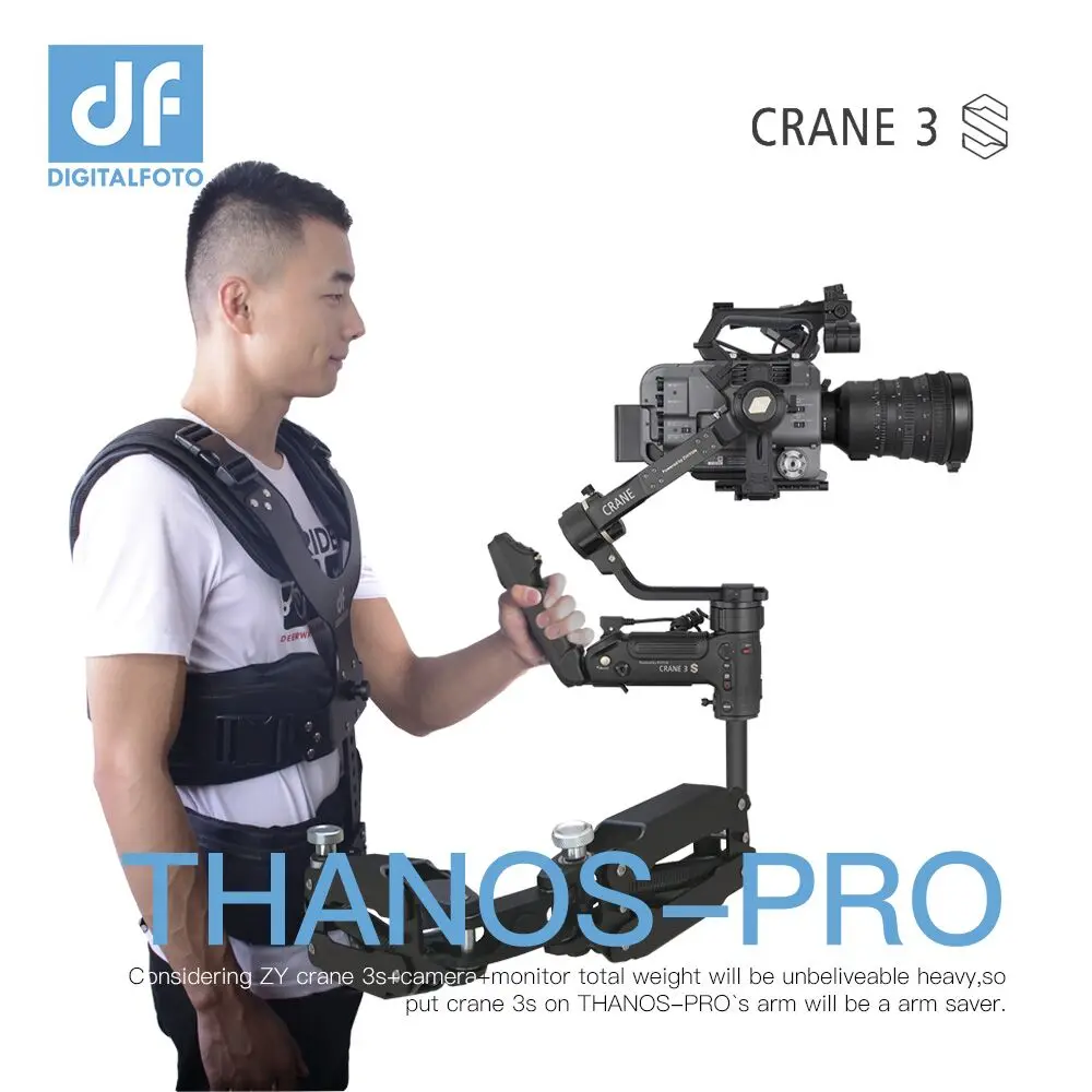 מערכת ייצוב דיגיטלית DIGITALFOTO THANOS-PRO ציר Z Easyrig Readyrig אפוד תמיכה עבור DJI RS2 RS3 PRO ZHIYUN CRANE 3S 3 גימבל