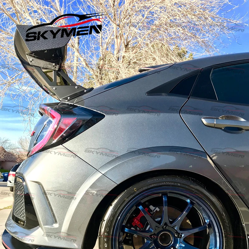 Carbon Fiber GT Spoiler For Honda Civic FK7 FK8 VOLTEX Style 2.0 Fiberglass Roof Trunk Splitter Lip Tuning Bootlid Rear Wing Kit