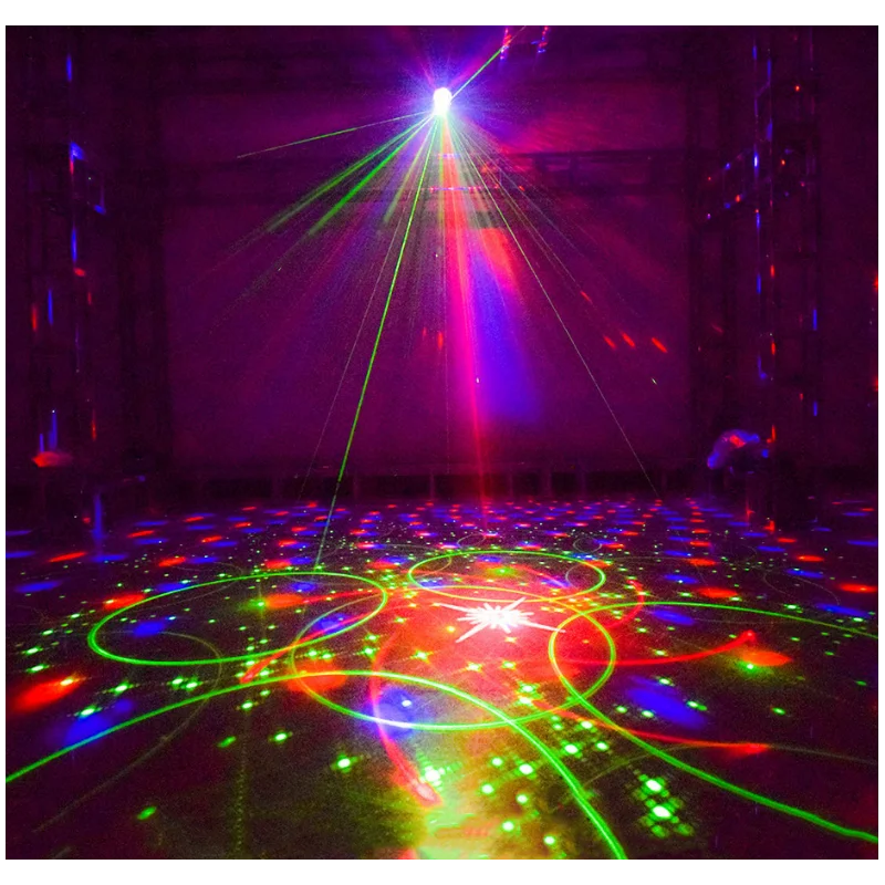 MBVKA Remote 60 Patterns DJ Disco LED Crystal Magic Ball Laser Stage Lighting Effect Party Holiday Dance Christmas Wedding Light